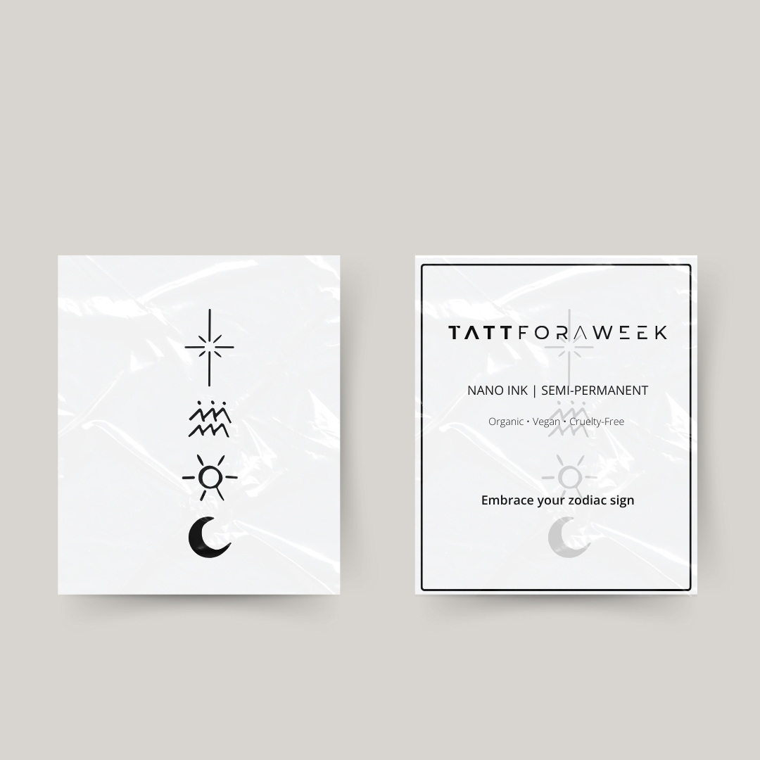 Tijdelijke tattoo Aquarius universum