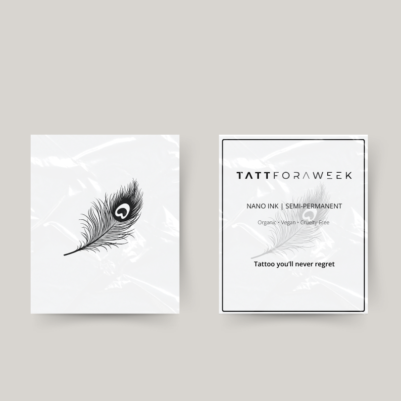 Midlertidig tatovering påfuglefjer