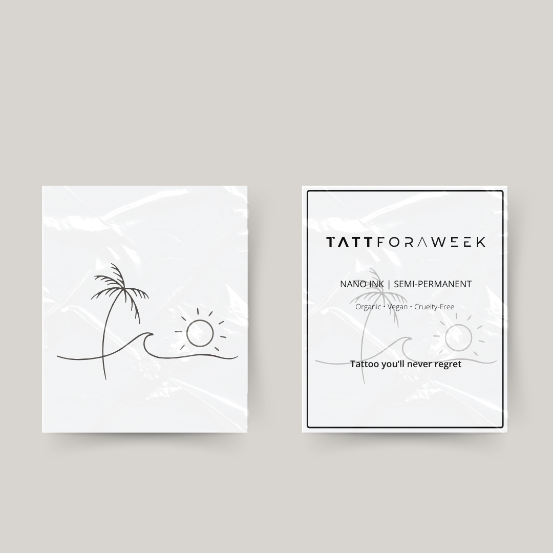 Midlertidig tatovering strandstemning