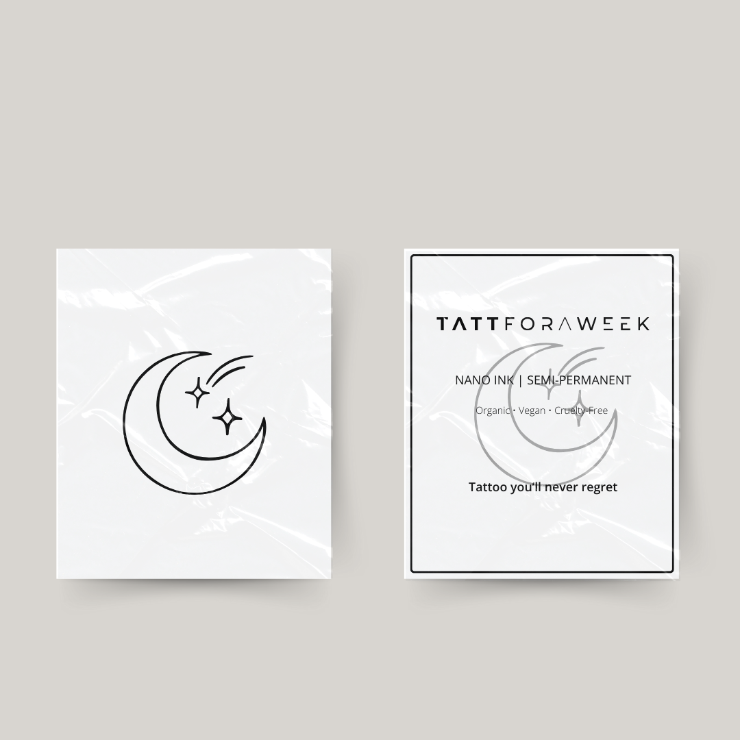 Midlertidig tatovering måne og stjerneskud