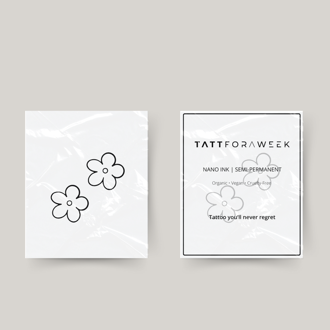 Midlertidige matchende tatoveringer blomster