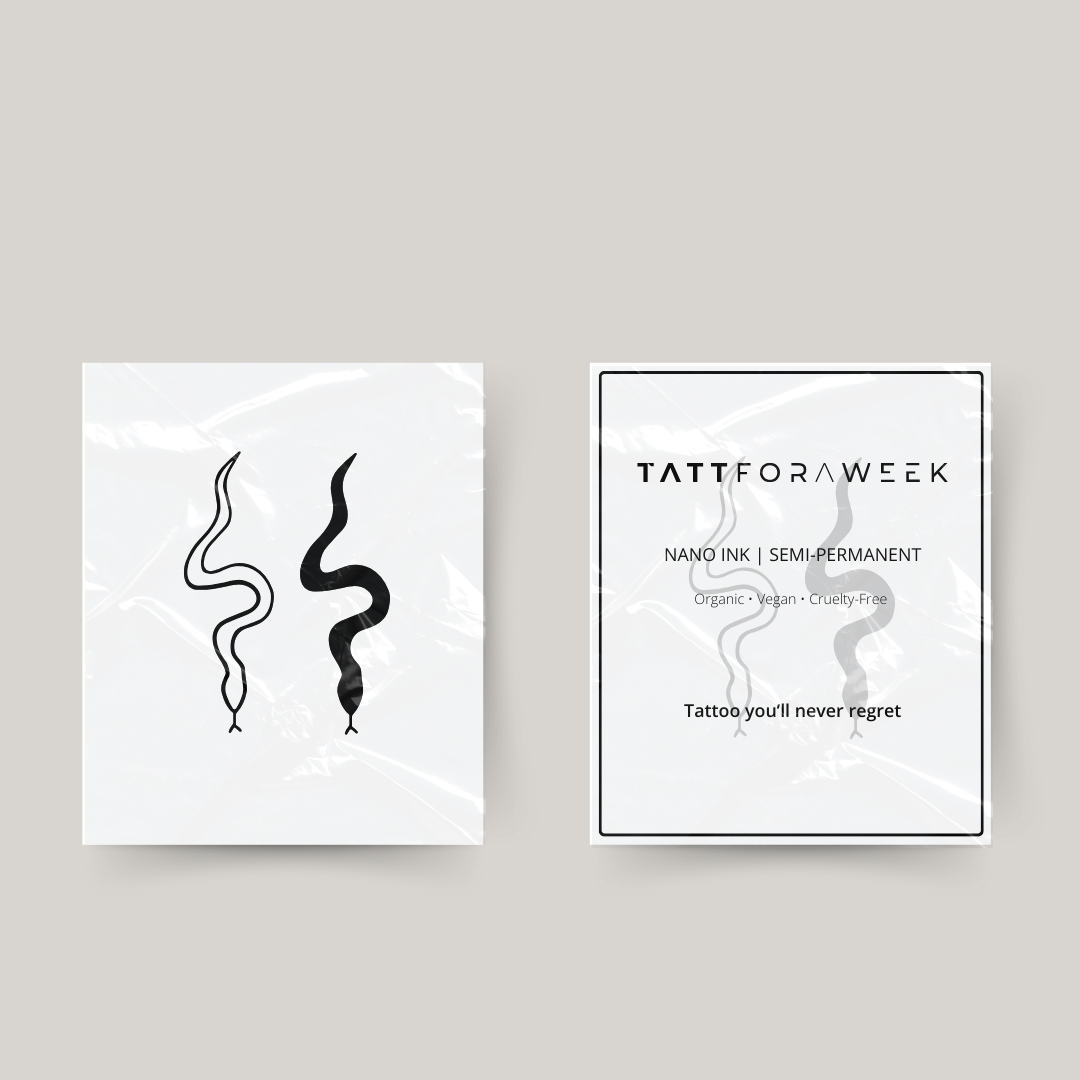 Midlertidige matchende slange-tatoveringer