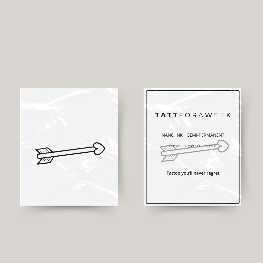 Midlertidig tatovering pil kærlighed