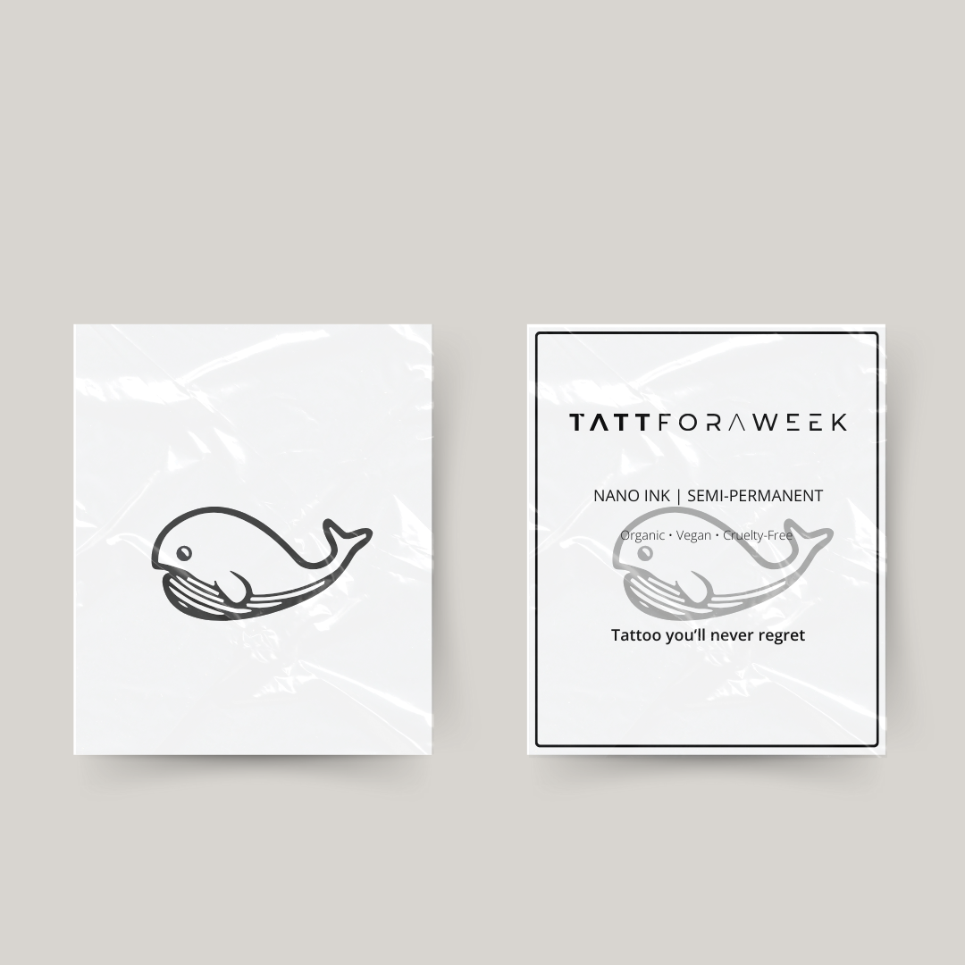 Midlertidig tatovering hval