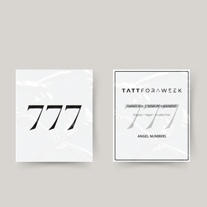 Midlertidig tatovering engletal 777