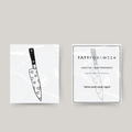 Midlertidig tatovering hjerter kniv