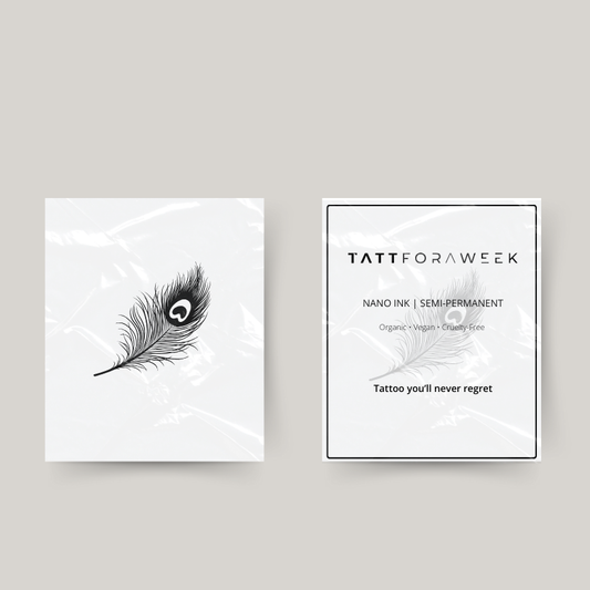 Midlertidig tatovering påfuglefjer