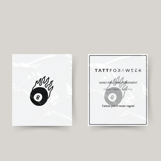 Midlertidig tatovering 8 on fire