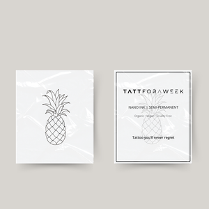 Midlertidig ananas-tatovering