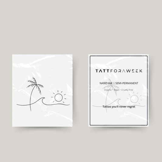 Midlertidig tatovering strandstemning