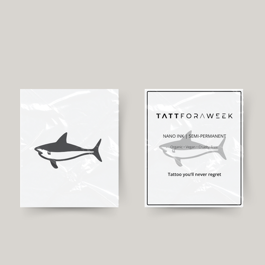 Midlertidig tatovering blå haj