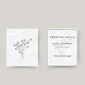 Midlertidig tatovering bundt blomster