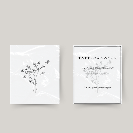 Midlertidig tatovering bundt blomster