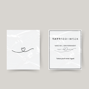 Midlertidig tatovering hjerte sløjfe