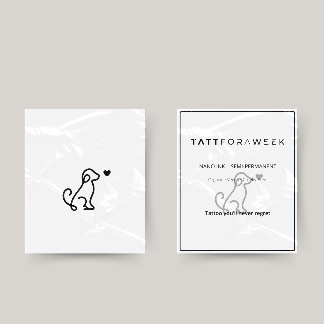 Midlertidig tatovering hund kærlighed