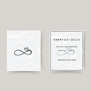 Midlertidig tatovering infinity hjerte