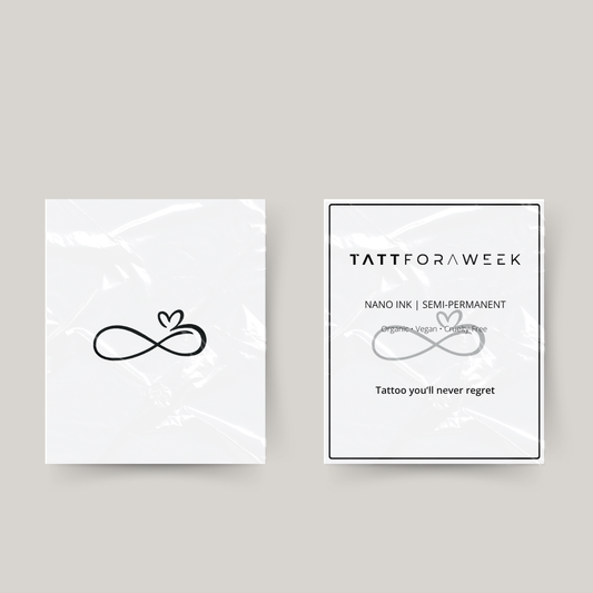 Midlertidig tatovering infinity hjerte