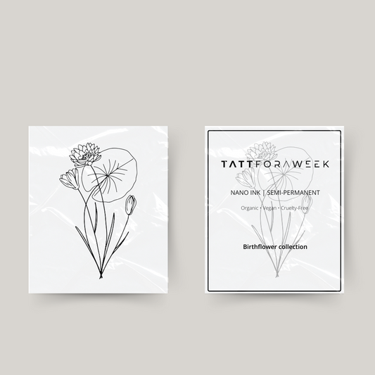 Midlertidig tatovering fødselsblomst juli