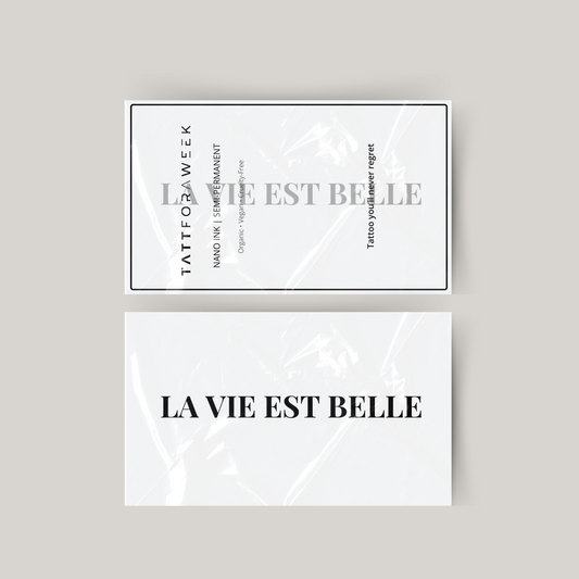 Midlertidig tatovering la vie est belle