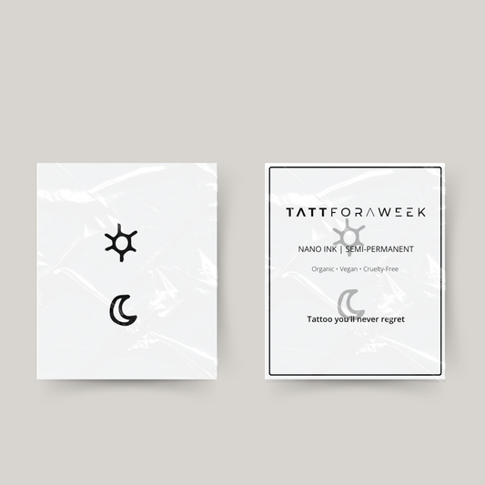 Midlertidig tatovering stjerne og måne