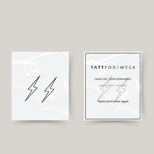 Midlertidig matchende tatovering lyn