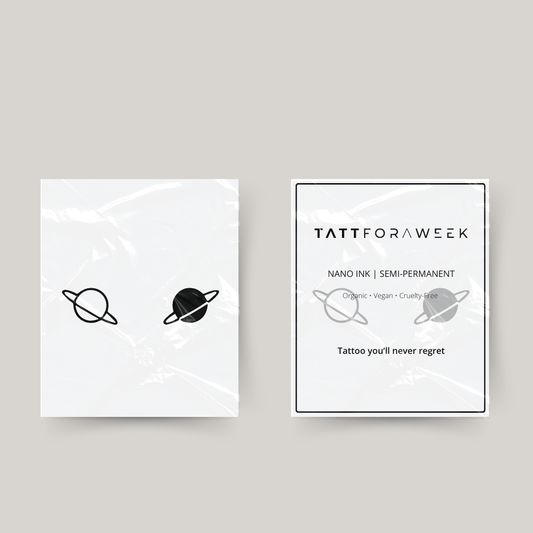 Midlertidig matchende tatovering planeter