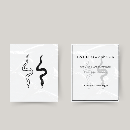 Midlertidige matchende slange-tatoveringer