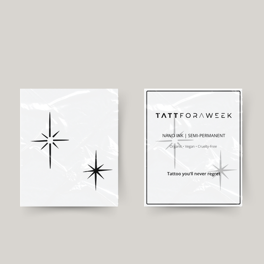 Midlertidig matchende tatovering med glimmer