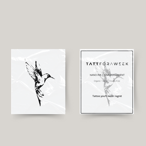 Midlertidig tatovering fugl