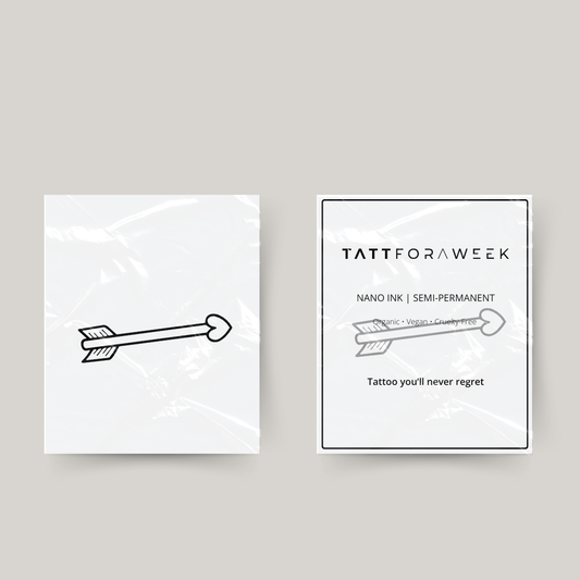 Midlertidig tatovering pil kærlighed