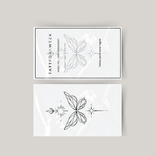 Midlertidig tatovering unalome sommerfugl