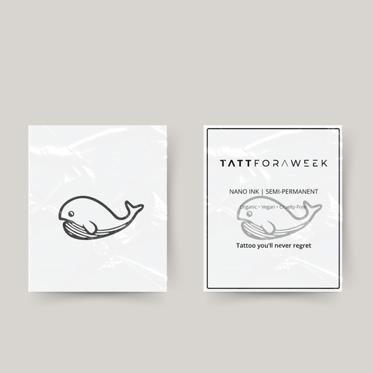 Midlertidig tatovering hval