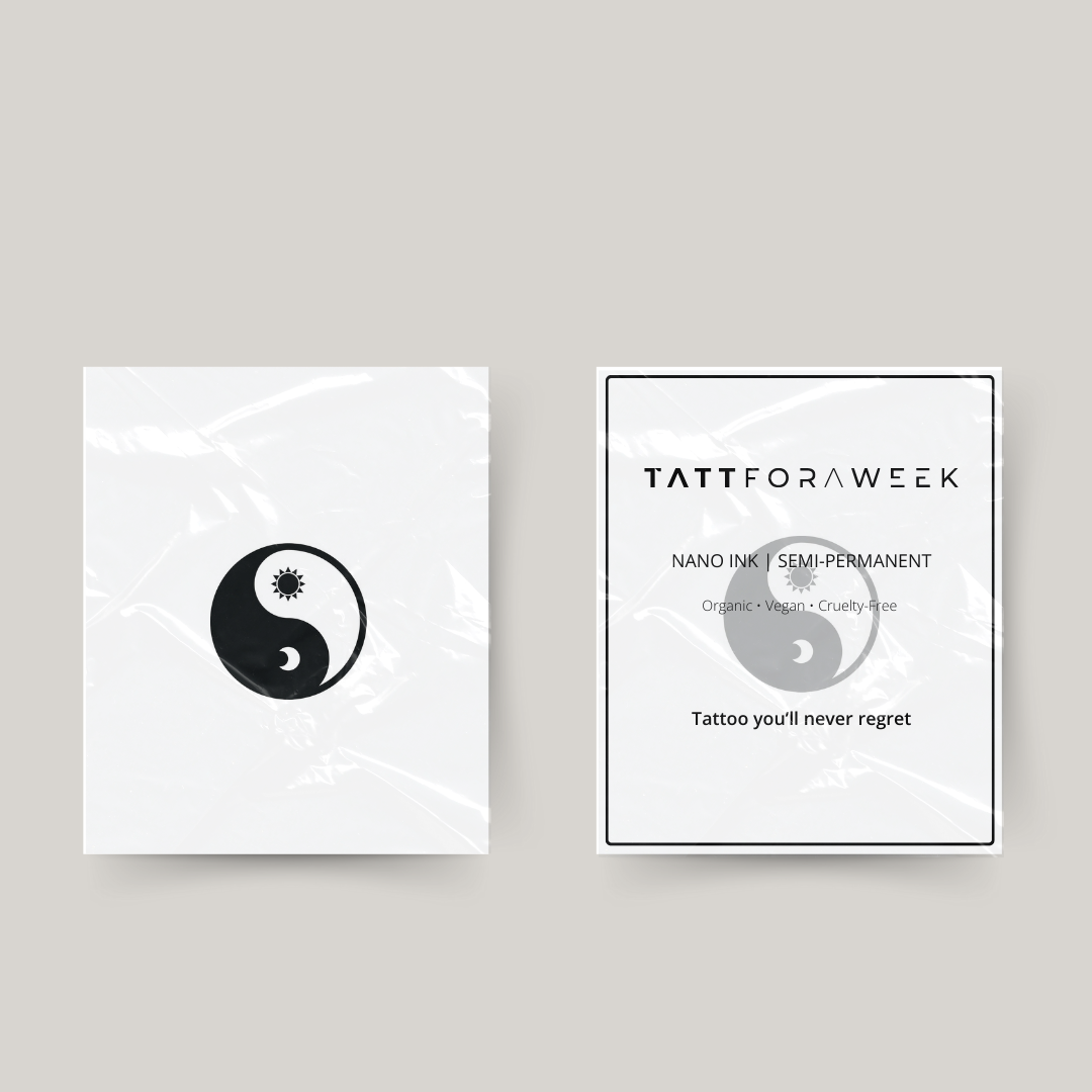 Midlertidig tatovering yn og yan sol og måne