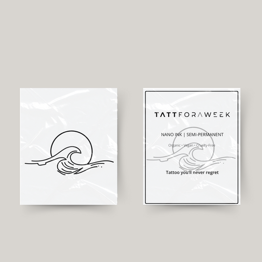 Midlertidig tatovering hav, sol og bølger