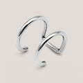 Ear cuff dubbel zilver