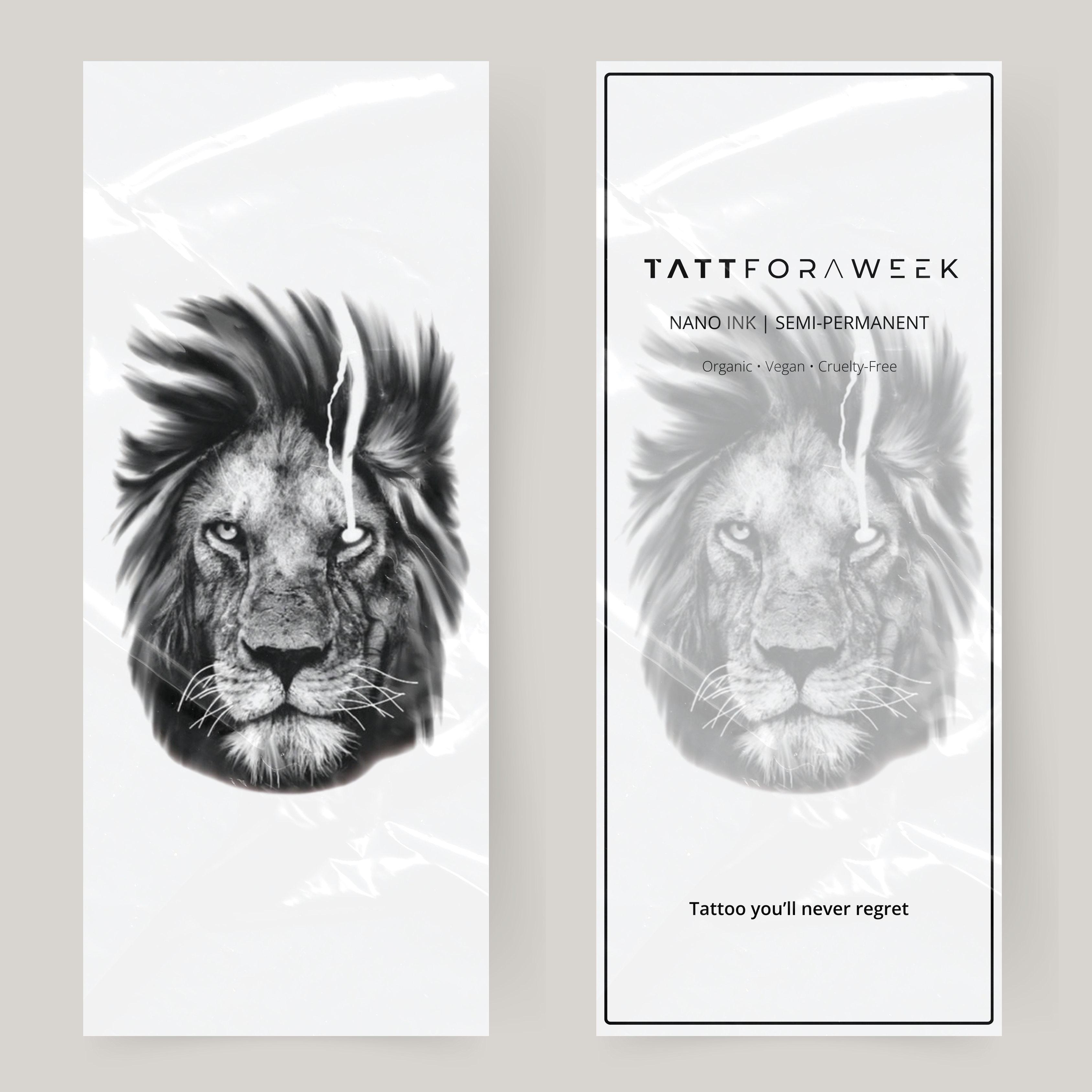 Stor falsk tatovering vred løve