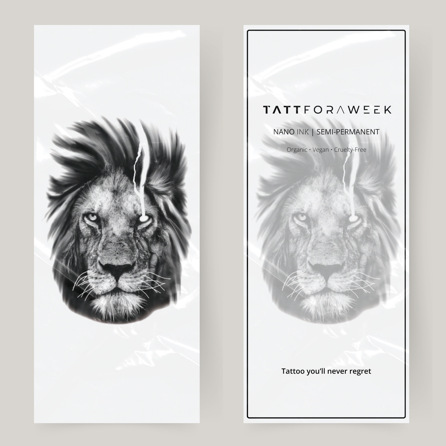 Stor falsk tatovering vred løve