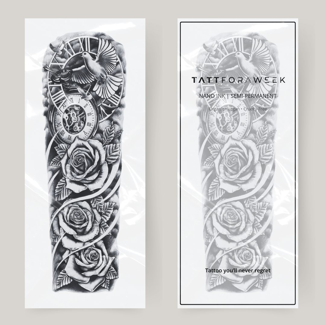 Falsk due med tatoveringsærmer