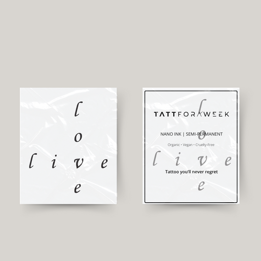 Tijdelijke tattoo live love
