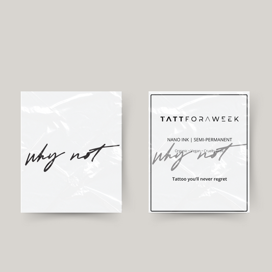 Tijdelijke tattoo why not